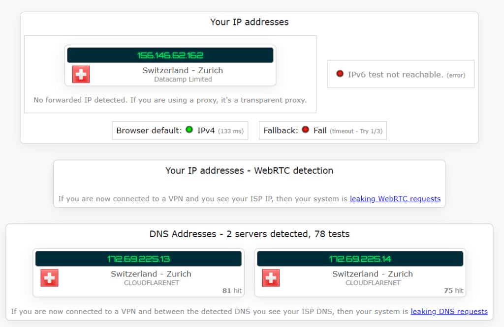 NekoRay verifica IP