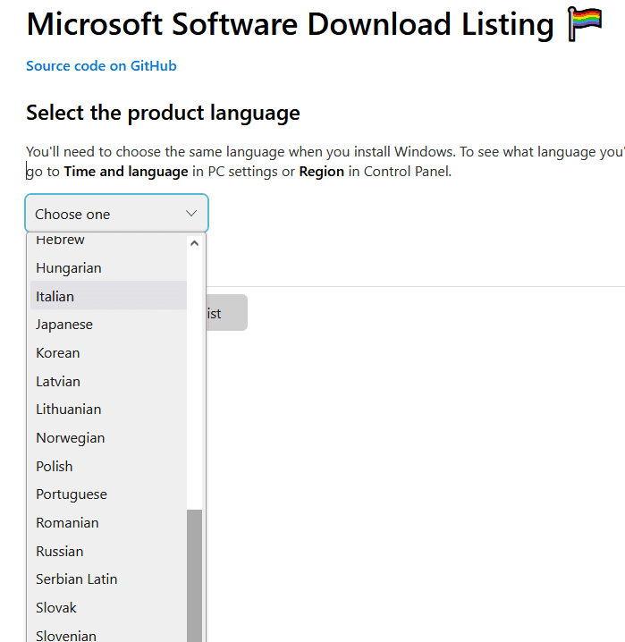 Gravesoft Windows lingua