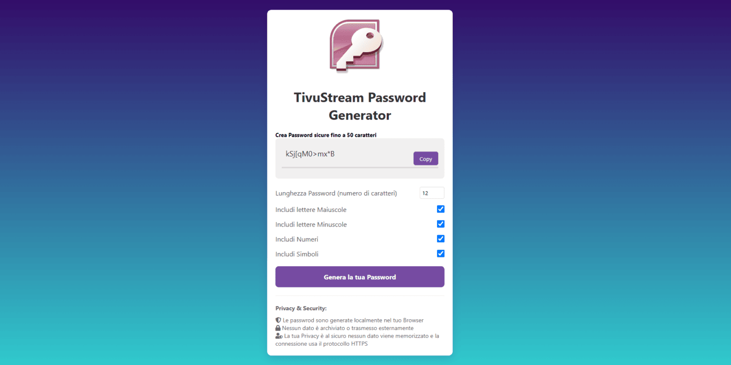 TivuStream Password Generator