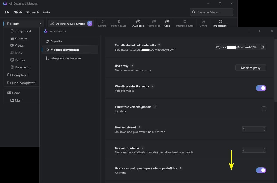AB Download Manager Setting