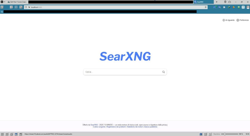 searxng home
