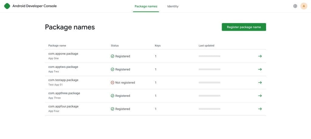 Android Developer Console